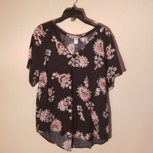 Old Navy Black Short Sleeved Top Size XL